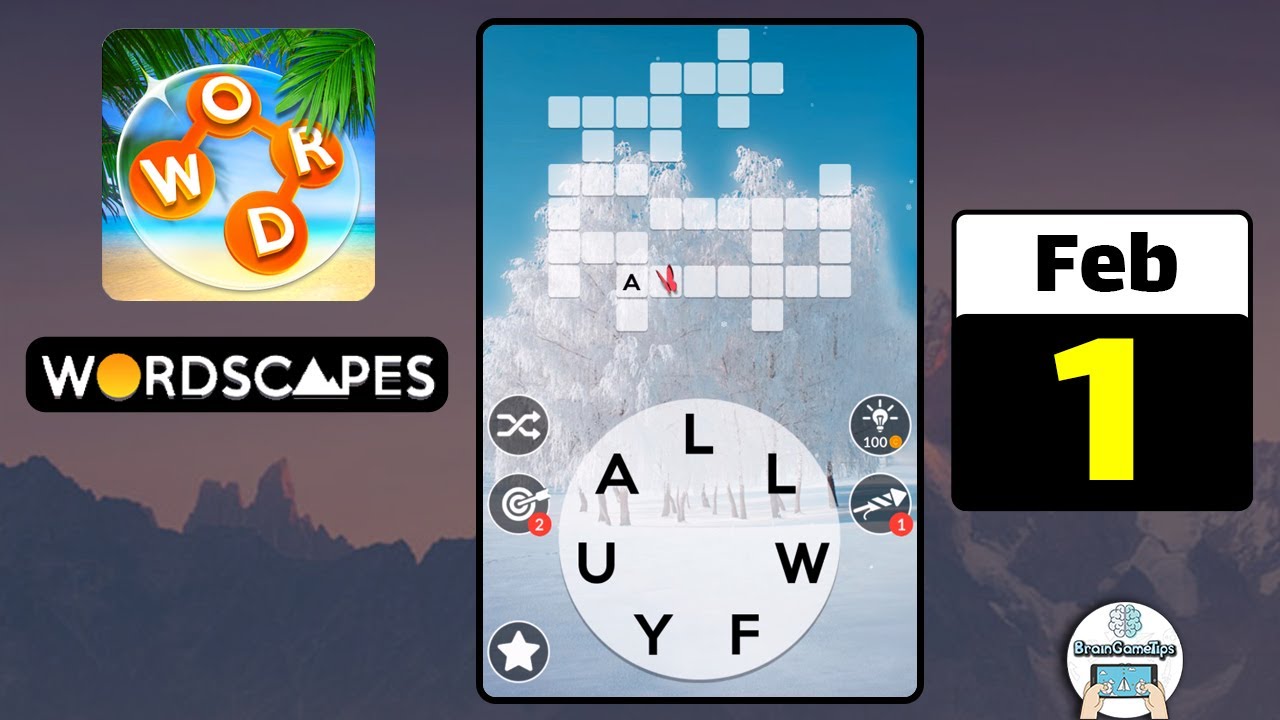 Wordscapes Daily Puzzle February 1 2022 Walkthrough YouTube