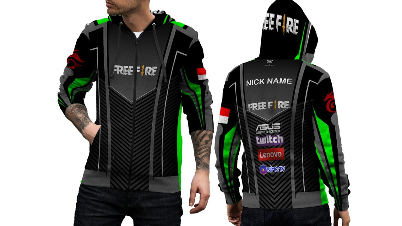 Jaket Hoodie Esports Gamers Pria Free Fire Zipper Art 6 Youtube