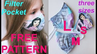 How to sew a Protective Face Mask with a Filter Pocket Tutorial Pattern