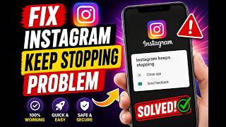 instagram keeps stopping problem || instagram has stopped problem 2026
