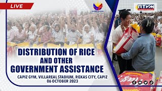 Distribution of Rice and Other Government Assistance in Roxas City, Capiz 10\/6\/2023