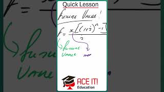 Ace it! Quick Lesson: Future Value