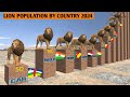 LION Population By Country 2024| 🦁 Population|3D