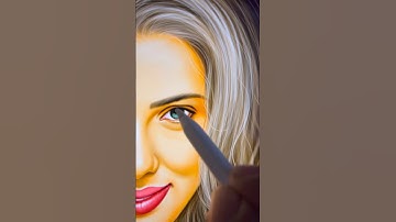 Beautiful Scarlett Johansson Digital Portrait Art On Ipad | Beautiful Art #shorts #avivinay #art