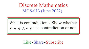 Solution - Q5 (c) || MCS 013 June 2022 || Prpositional Calculus || Discrete Mathematics