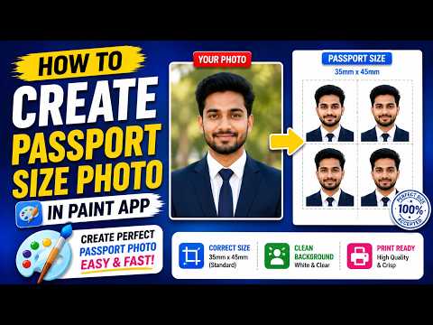 How to Create Passport Size Photo in Microsoft Paint App