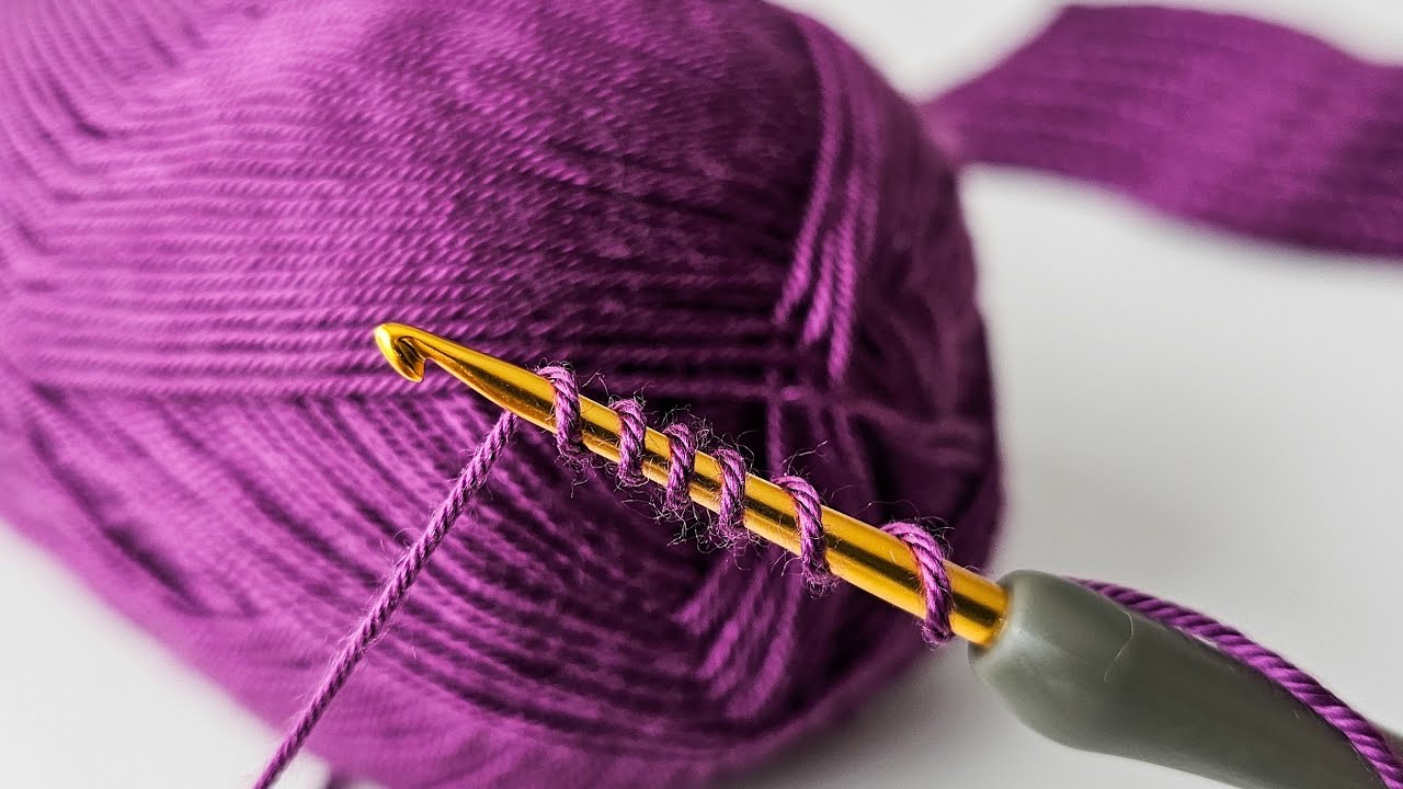 Невероятно. Этот узор слишком красив, чтобы быть двухрядным. новый шов вязания крючком