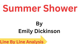 Summer Shower By Emily Inson Summary In Hindi
