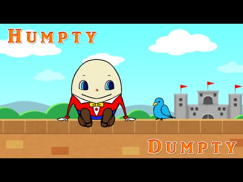 Humpty Dumpty | Mother Goose Nursery Rhymes | 歌付き英語童謡