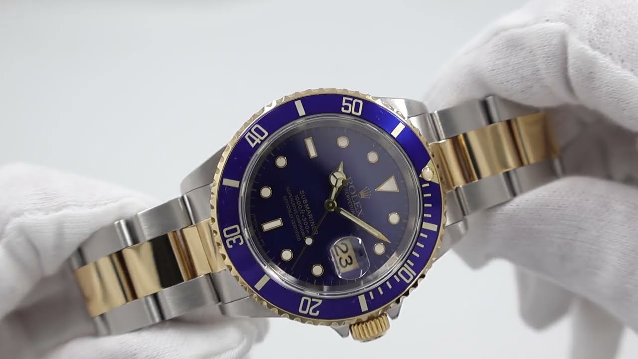 ROLEX ロレックス サブマリーナデイト 青サブ Ref.16613 1997-98年製