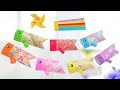 【簡単✨折り紙】立体こいのぼり🎏切って貼るだけ🌸春の壁面飾り【100均】How to make carp-shaped streamers.Origami.Paper crafts.
