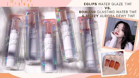 (Eng CC) Swatch & Review EGLIPS WATER GLAZE TINT - So Sánh Với Son Tint Bóng Romand & Merzy | Trang