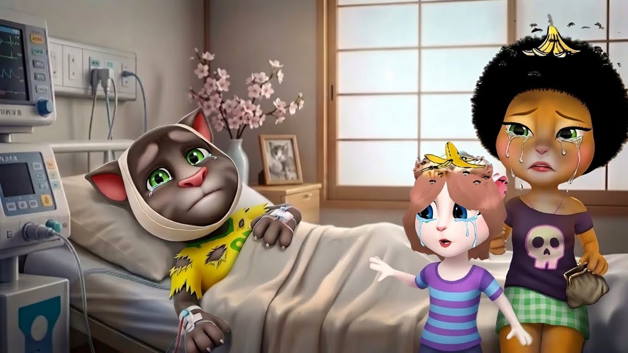 Sad story The father is sick and they don't have the money for treatment. My Talking angela'm 2 & 1