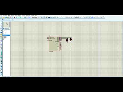 Blinking LED using PIC16F84A in Proteus Software