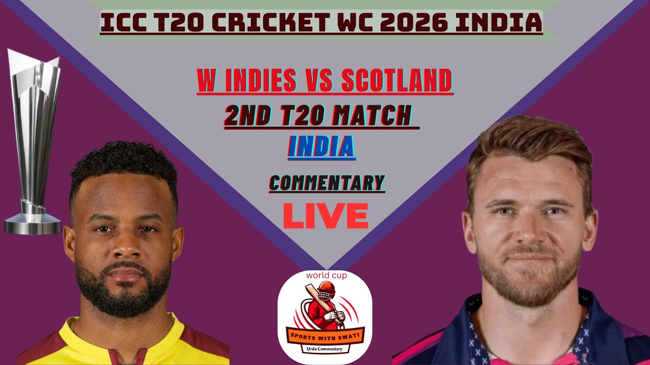 🔴 LIVE | West Indies vs Scotland – T20 World Cup 2026
West Indies vs Scotland Men T20 | Live Score