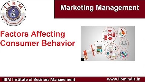 IIBM Institute | Marketing Management | Factors Affecting Consumer Behavior