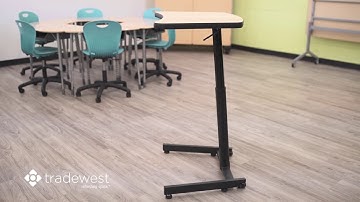 Quick Adjust Sit to Stand Student Desk by TRADE WEST | refreshing space™