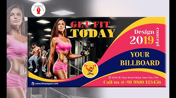 Banner design | Billboard and hoarding design tutorial in hindi