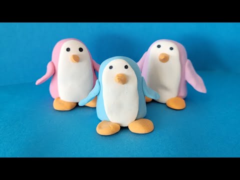 How to make a penguin out of model magic clay @artmakeslifemeri 