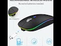 Uiosmuph G12 Slim LED Wireless Mouse Review | Silent Rechargeable Mouse for Work & Gaming