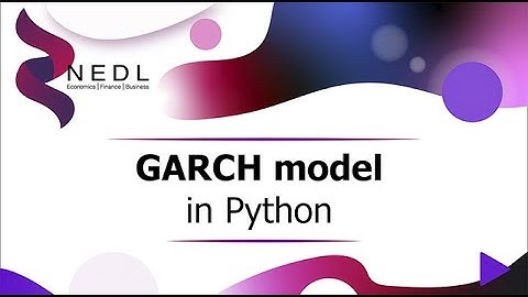 GARCH model in Python