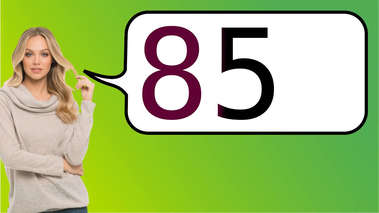 Como dizer '85' em ingles? - YouTube