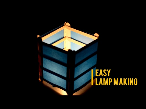 How to make a mini candle lamp | Turn ice cream sticks to beautiful lamp/lantern | Life Hacks |