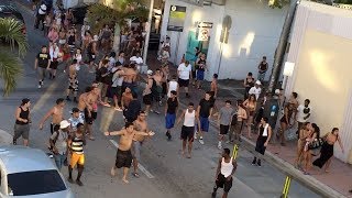 7th Street Parking Garage Brawl / Fight, Miami Beach (fight inside not captured)