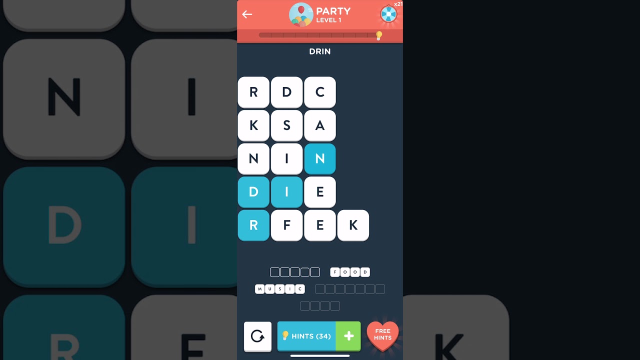 Wordbrain Party Level 1 YouTube