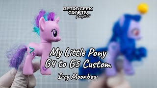 My Little Pony G4 to G5 Custom: Izzy Moonbow - Repaint, Rehair & Sculpting MLP Movie OG Toy