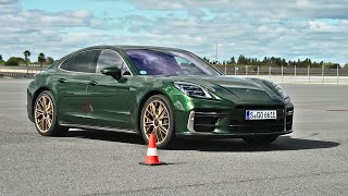 Совершенно новый Porsche Panamera Turbo 2024 года — тест подвески при активной езде при смене