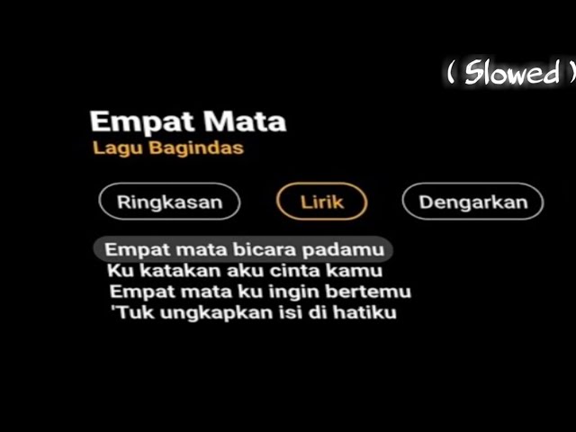 EMPAT MATA SLOWED | VIRAL TIKTOK (Lirik) class=