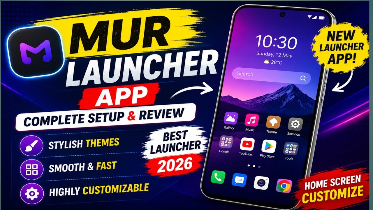 Mur Launcher App Review & Setup 2026 🔥 Best Android Launcher App - YouTube