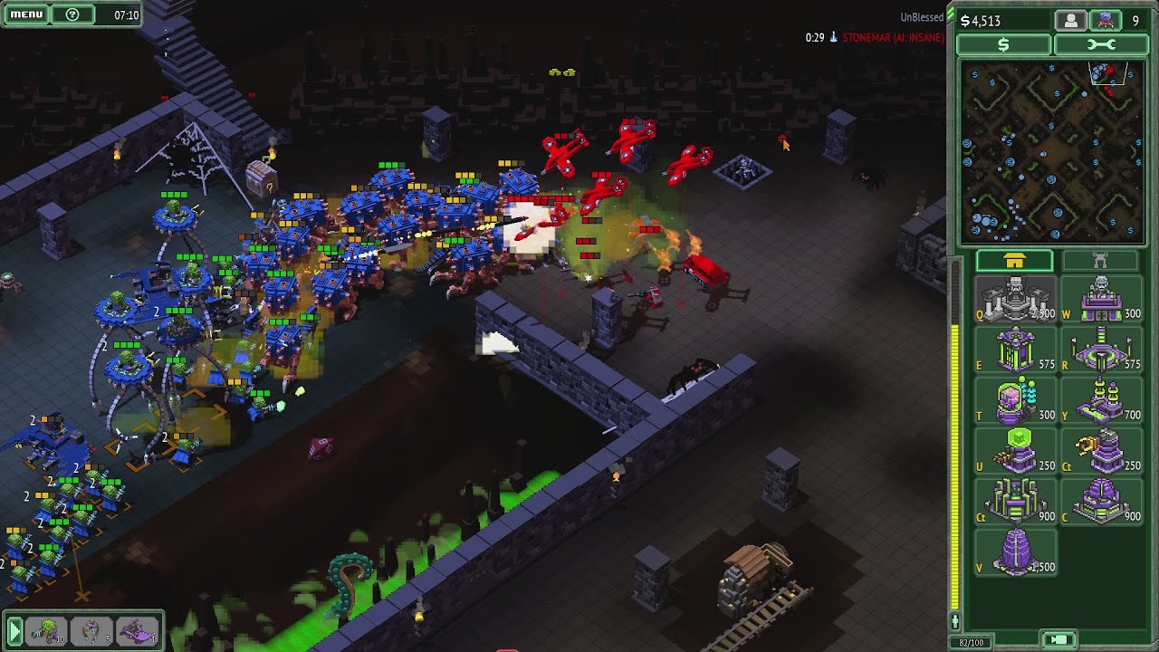 8-Bit Armies-Cranioids VS Insane AI "[6P] Dire Dungeon"