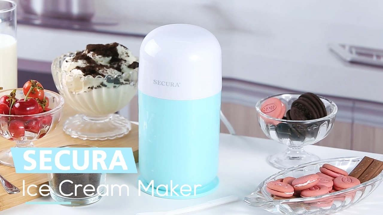Secura Ice Cream Maker Mini Electric Ice Cream Machine for Homemade Gelato,  Sorbet, Frozen Yogurt 