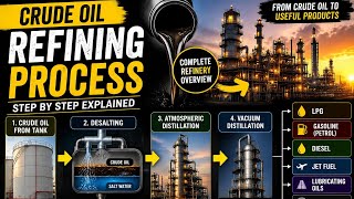 Crude Oil Refining Process Explained | From Desalting to Vacuum Distillation | Oil Refinery Basics