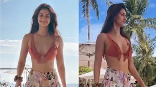 Disha Patani Happy Enjoying Vacation In Bikini Top With Tiger Shroff In Maldives