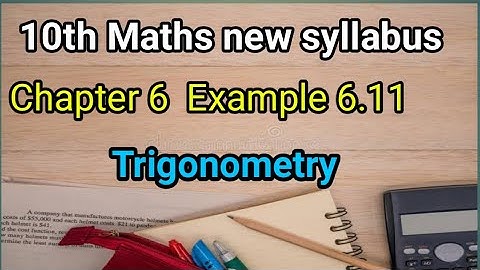 Class 10th Maths chapter 6 Example 6.11