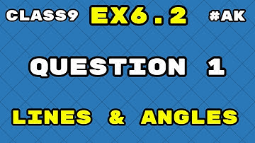 #9 Ex 6.2 class 9 Q1 chapter 6 Lines and angles by Ak Yadav | Akstudy 1024