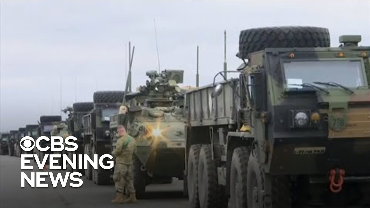 ินพกำพ  2022 Update  U.S. troops travel to Ukraine border to support NATO