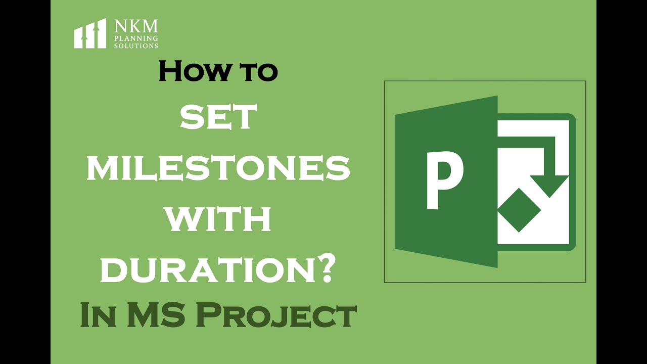 MS Project : How to set milestone for activities with duration. - YouTube