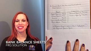 Bank Balance Sheets Practice FRQ Solutions