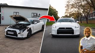 $22 000 CRASH DAMAGED NISSAN GTR REBUILT IN 20 MINUTES 