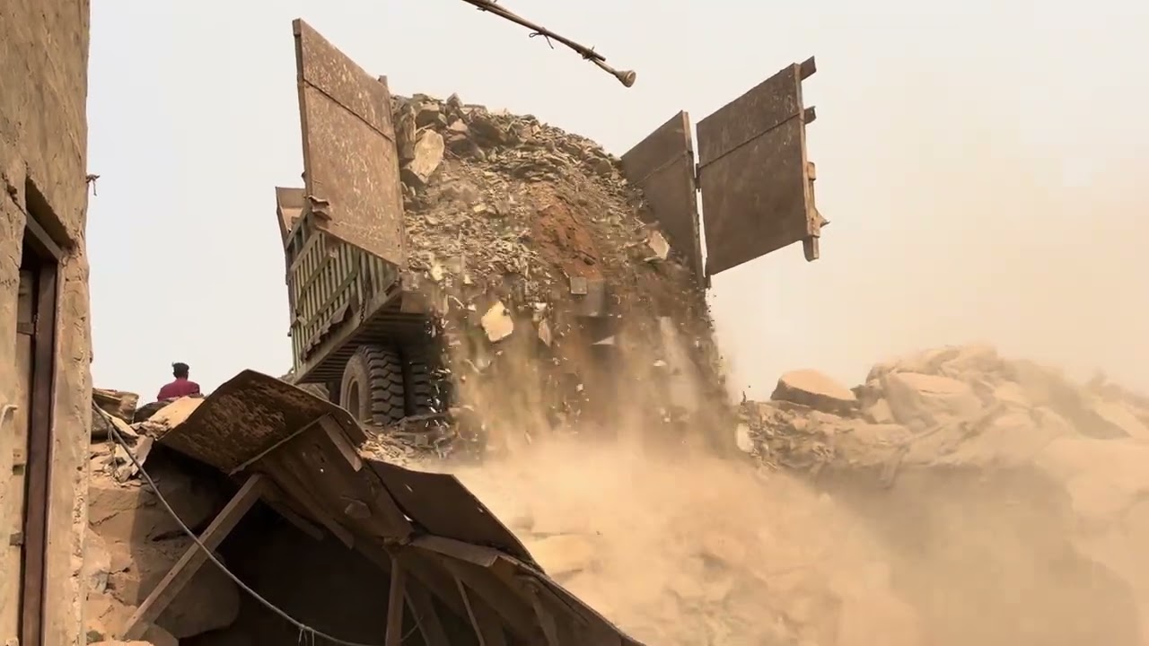 PLAYING With Giant Rocks.ASMR Rock Quarry CRUSHING Oprations primary jaw Crusher in action