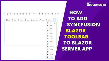 How to Add Syncfusion Blazor Toolbar to a Blazor Server App