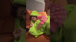 Good Night from Meeno and Her Toy Babies 😴 #youtube #cute #lulluby #shorts #viral