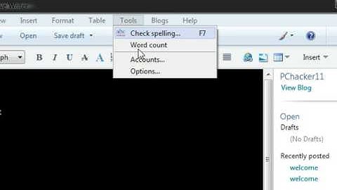 how to create or mannage a blog in windows live writer
