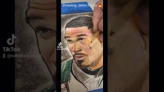 🔥 Speed Drawing Jalen Hurts Philadelphia Eagles Quartback 🔥 Super Bowl - Nate's FAN CAVE art