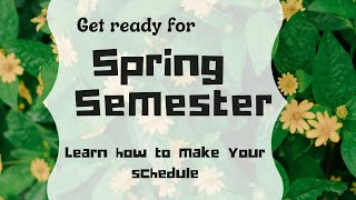 How to Plan a Class Schedule