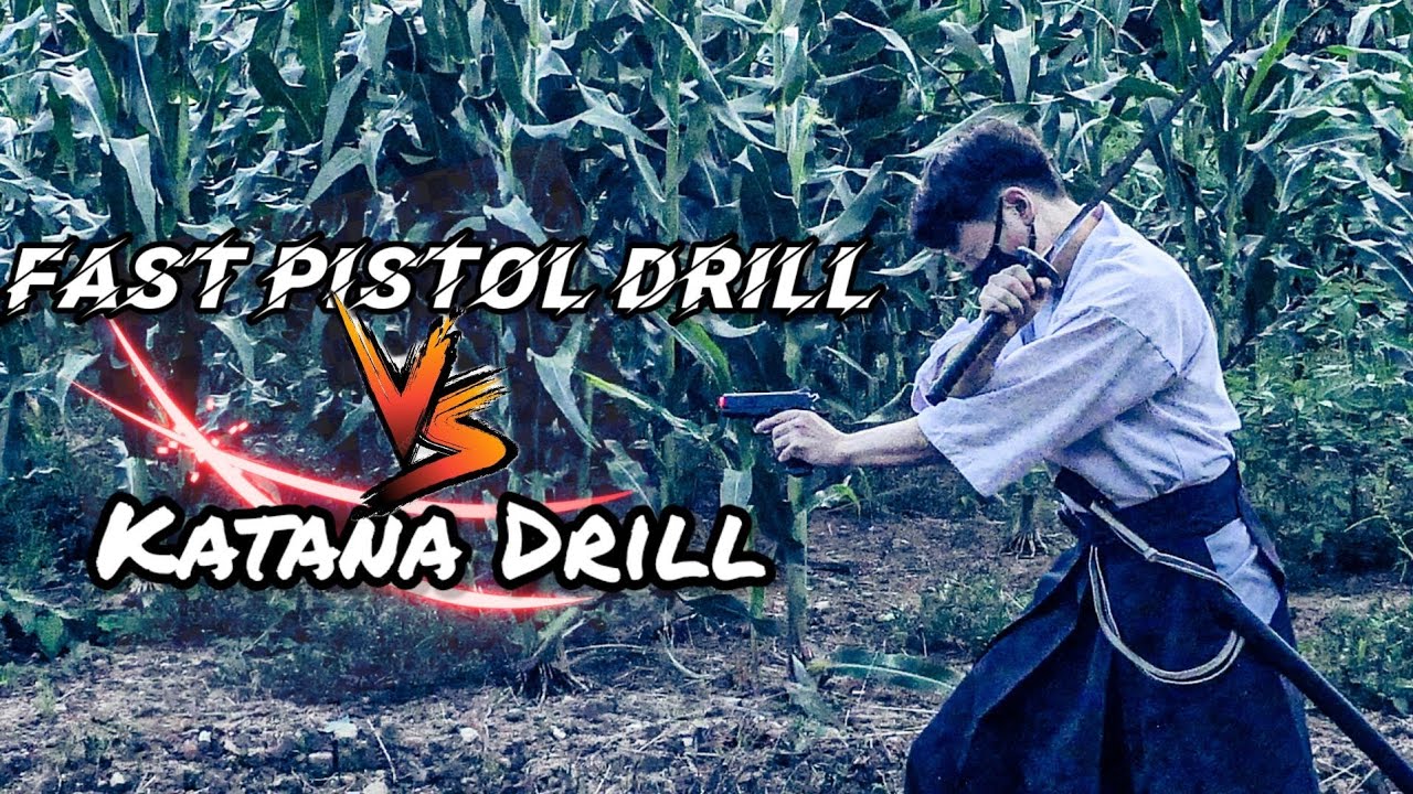 Handgun drills with a Katana !! YouTube